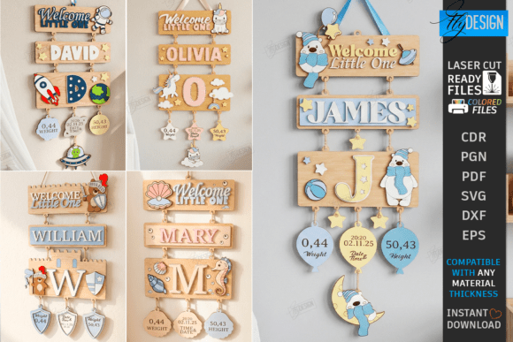 3D Layered Sign for Newborn Laser Bundle: A Creative and Personalized Way to Celebrate a New Life