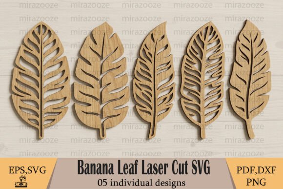 Banana Leaf Laser Cut SVG: Create Stunning Tropical Decor with Ease