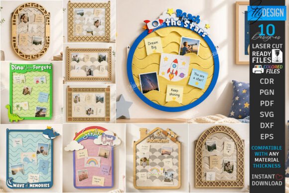 Felt Notes and Photo Organizer Laser Set