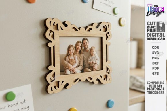 Fridge Magnet Photo Frame Laser Cut CNC