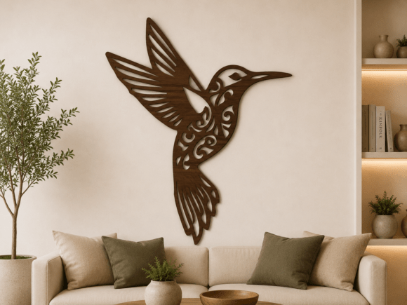 Hummingbird Wall Decor SVG Laser Cut