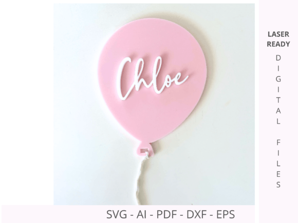 Kids Baby Name Balloon Shape Cut Files: A Digital Solution for Custom Nursery Art