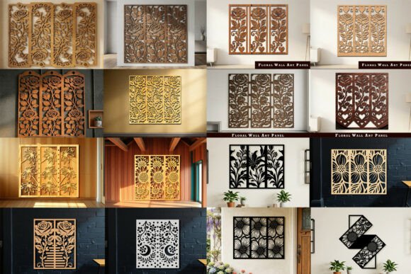 Laser Cut Floral Wall Panel SVG Bundle: Elevate Your Home Decor with Precision and Style