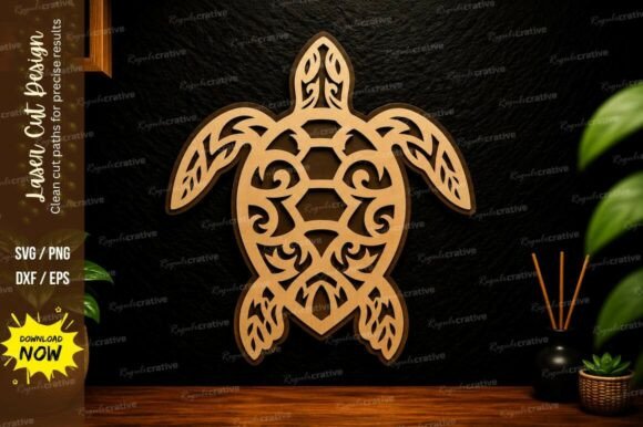 Sea Turtle Mandala Laser Cut SVG Design: A Creative and Practical Tool for Modern Makers