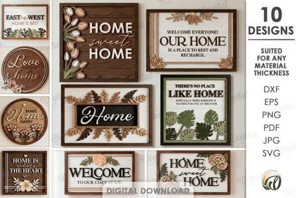 Welcome Home Wall Decors Bundle Lasercut: A Strategic Tool for Creative Expression and Branding